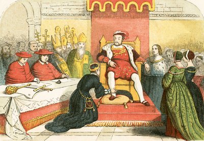 Trial of Queen Catherine by English School